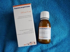 Amoxicillinekorrels voor de bereiding van suspensies (siroop) voor kinderen