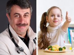 Dr. Komarovsky, çocukların beslenmesi hakkında