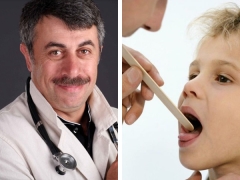 Doktor Komarovsky, bir çocuğun boğazını nasıl tedavi edeceği hakkında