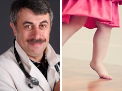डॉ। कोमारोव्स्की इस बारे में कि एक बच्चा मोज़े पर क्यों चलता है