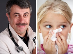Dr. Komarovsky sul muco nasale verde in un bambino