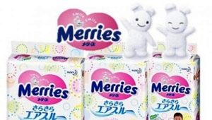 Features and size range of Merries diapers