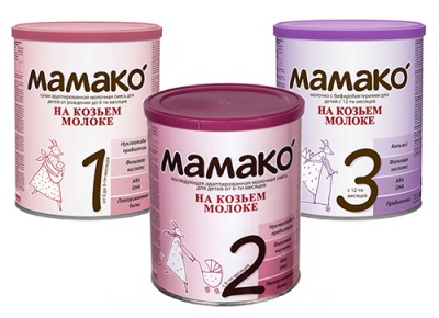 Babymengsels op geitenmelk Mamako