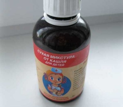 Dry cough mixture para sa mga bata - application